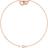 Interlocking Hearts Link Bracelet