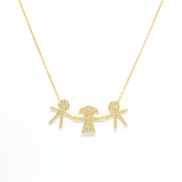 Two Boys One Girl Necklace
