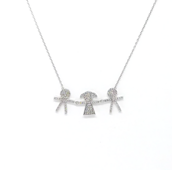 Two Boys One Girl Necklace