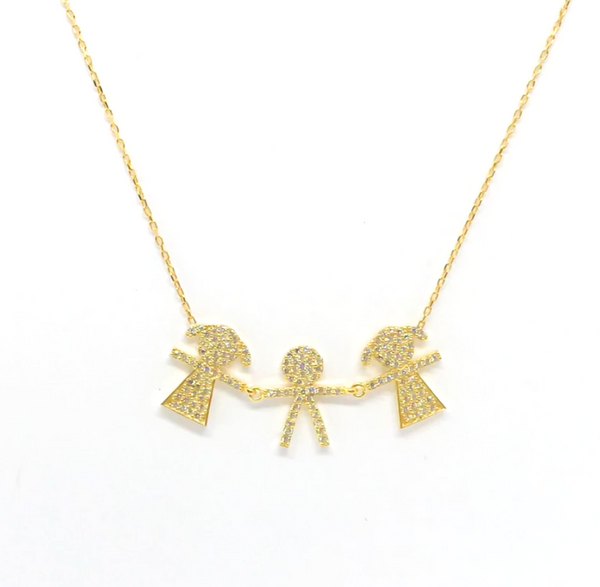 Two Girls One Boy Necklace