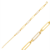Oval & Pave Link Bracelet