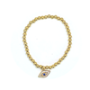 Sophie Elastic Bead Bracelet with Charm