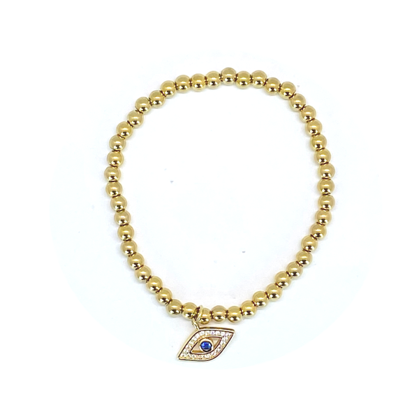 Sophie Elastic Bead Bracelet with Charm