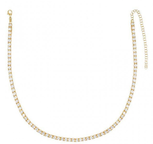 White Crystal Tennis Choker