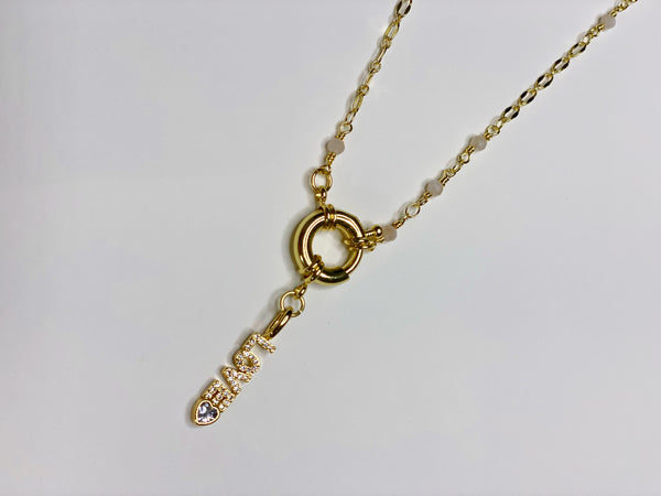 Rose Quartz Cross-body Chain