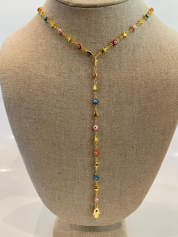 Moroccan Evil Eye Lariat