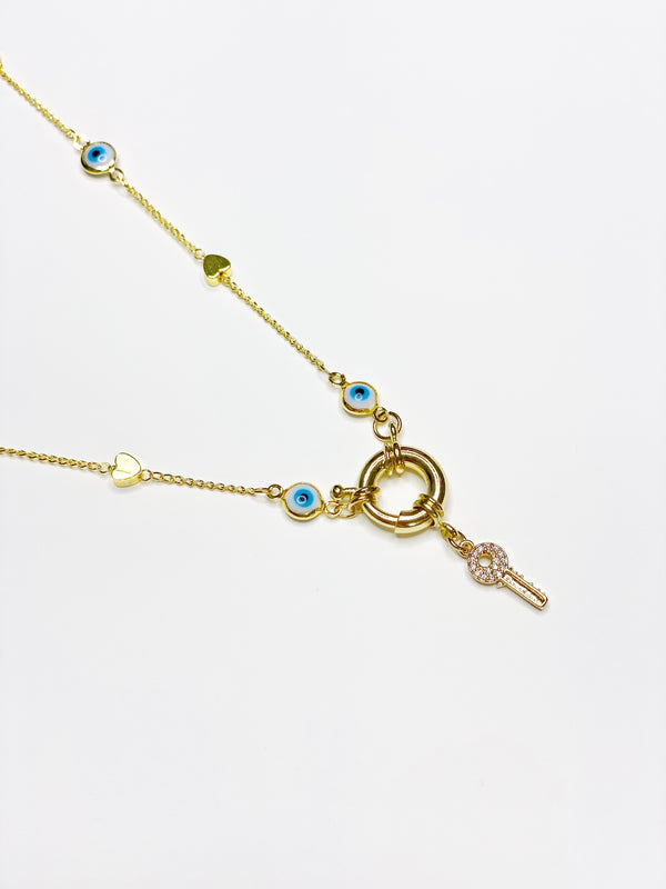 Eyes and Hearts Cross-body Chain