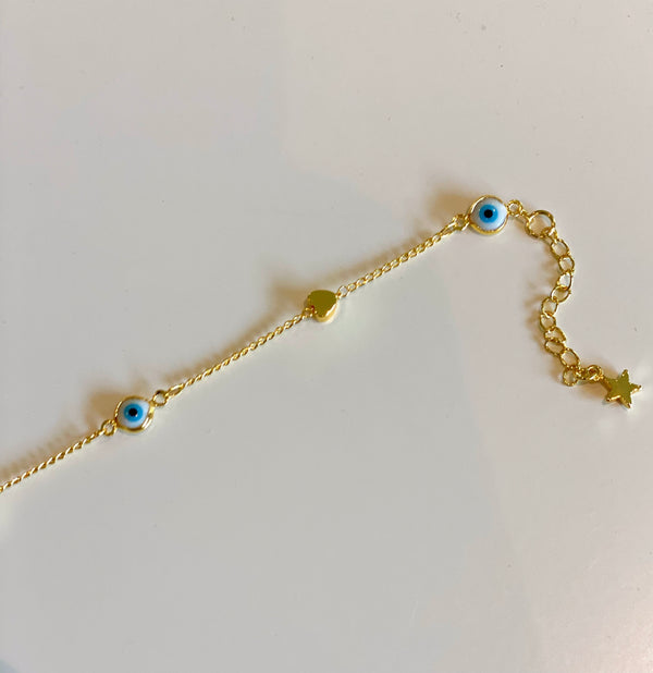 Eyes and Hearts Anklet