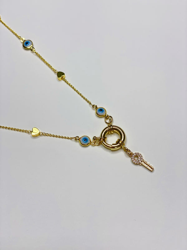 Eyes and Hearts Cross-body Chain