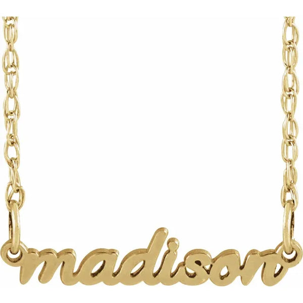 Script Nameplate Necklace