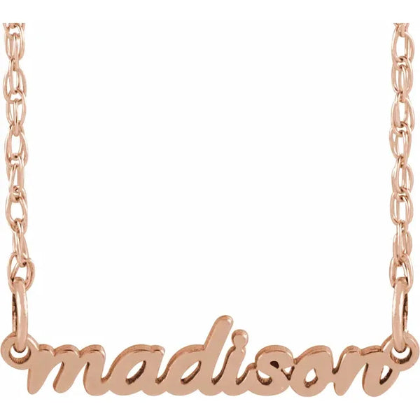 Script Nameplate Necklace