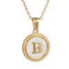 Mother Pearl Initial Necklace