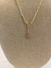 Paperclip Charm Necklace - Short